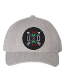 Heather Grey Premium Snapback Cap - UD Arrow Graphic