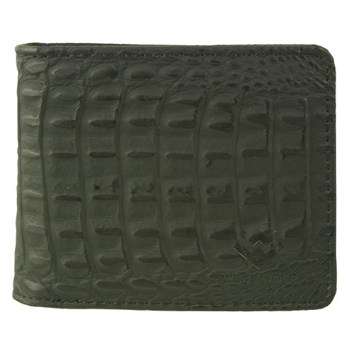 Bottega Veneta Crocodile Leather Card Holder in Green for Men