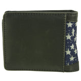 Black Western Vegan Leather American Flag Bifold Wallet